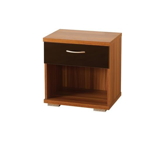 Hollywood Walnut Veneer 1 Chestss Bedside