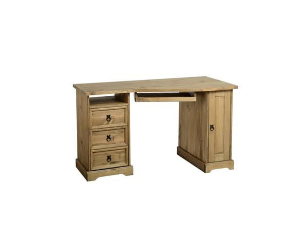 Corona Pine Wooden Corner Computer Desk