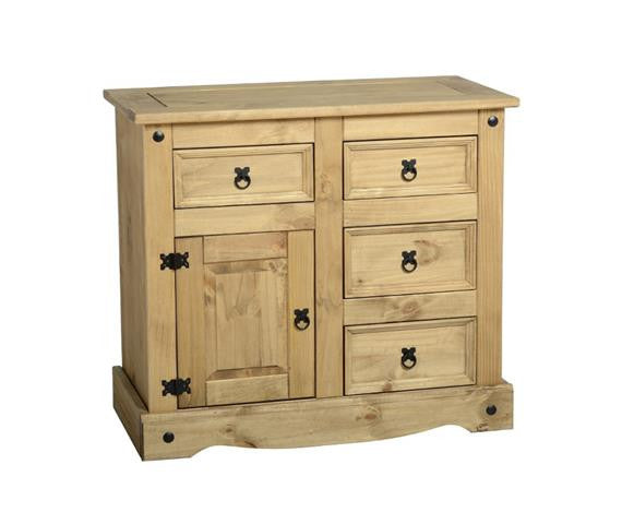 Corona Pine Wooden 1 Door Sideboard