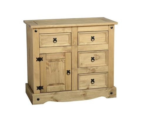 Corona Pine Wooden 1 Door Sideboard