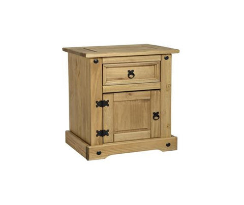 Corona Pine Bedside Cabinet