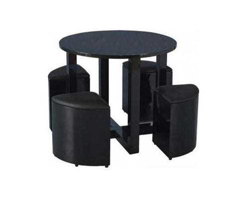 Charisma Stowaway Dining Set (Black)