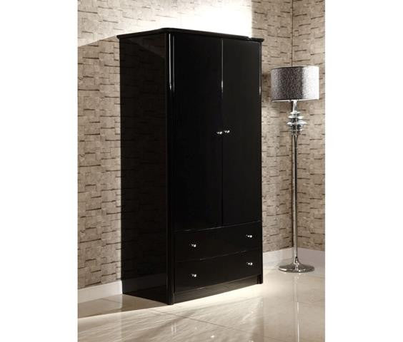 Aztec 2 Door 2 Chestss Wardrobe (Black)