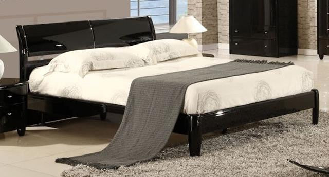 Aztec High Gloss Bed (Black)