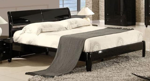 Aztec High Gloss Bed (Black)