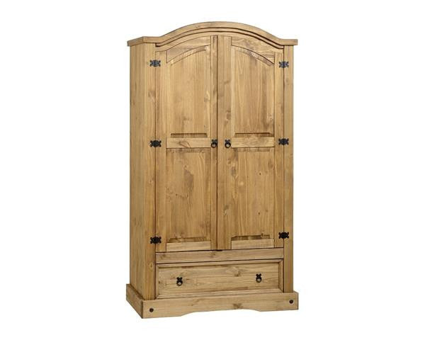 Corona Pine 2-Door 1 Draw Wardrobe