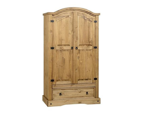 Corona Pine 2-Door 1 Draw Wardrobe