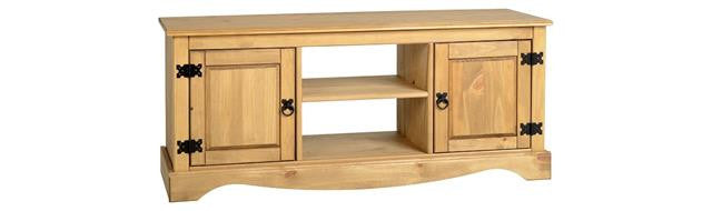 Corona Pine 2 Door 1 Shelf Flat Screen TV Unit