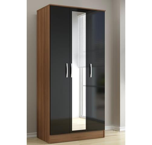 Lynx 3 Door Mirrored Wardrobe (3 Colour Options)