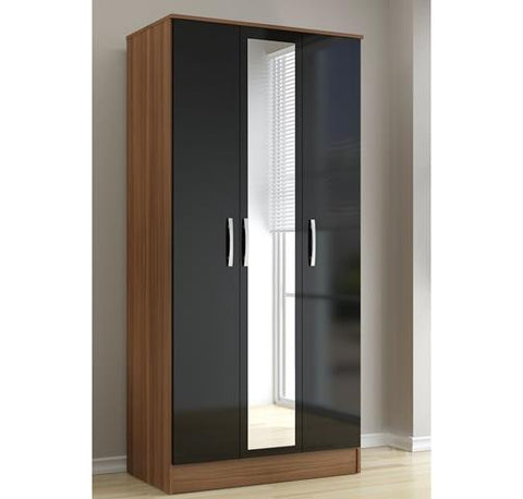 Lynx 3 Door Mirrored Wardrobe (3 Colour Options)