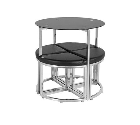 Grafton Stowaway Dining Set With 4 Stools