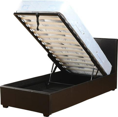 Prado Brown Storage Ottoman Bed Frame (slats and fixtures included)