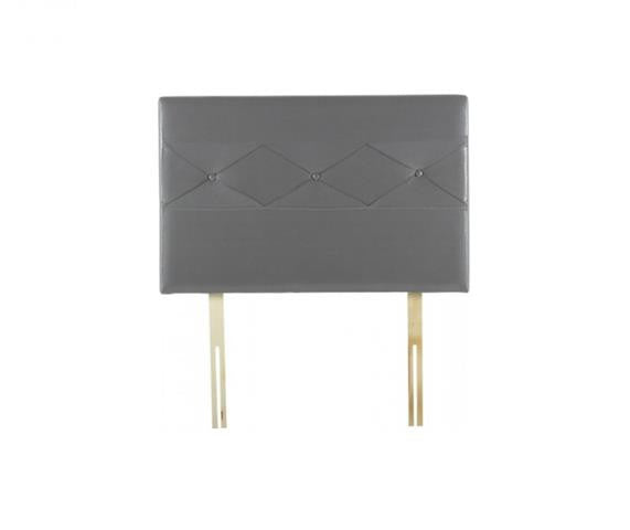 Grey Faux Leather Single Headboard