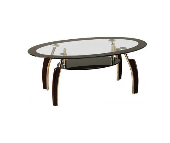 Black Glass Oval Coffee Tables