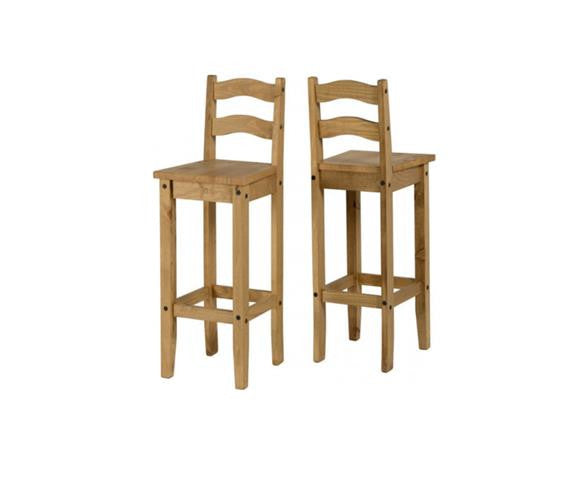 Corona Pine Bar Chair (Pair)