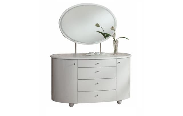 Aztec 4 Chestss Dressing Tables And Mirror (White)
