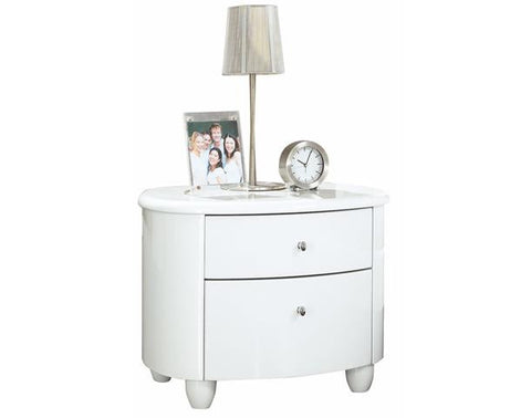 Aztec 2 Chestss Bedside Cabinet (White)
