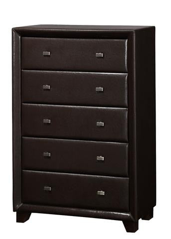 Brooklyn 5 Chestss Faux Leather Chests Of Chestsss (Brown)