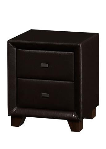 Brooklyn 2 Chestss Faux Leather Bedside Cabinet (Brown)