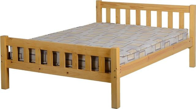 Carlow Pine Wooden Bed Frame (slats and fixtures included)