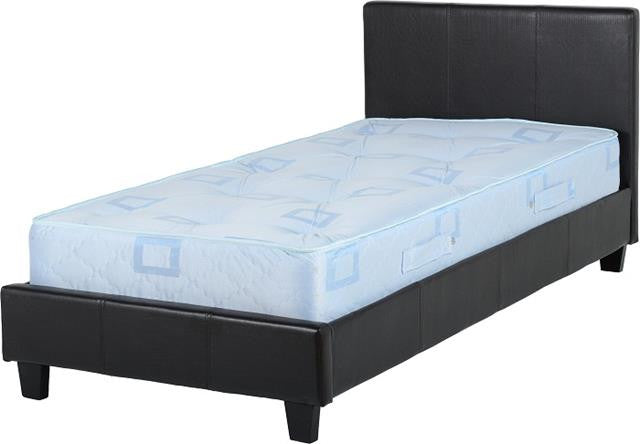 Prado Faux Leather Bed Frame (slats and fixtures included)