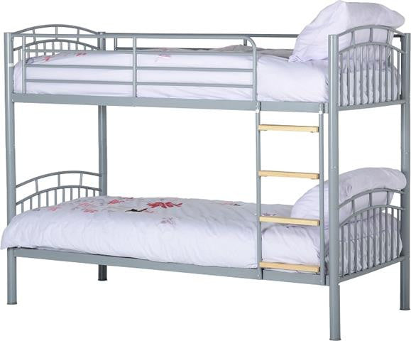 Ventura Silver Metal Bunk Bed slats and fixtures included