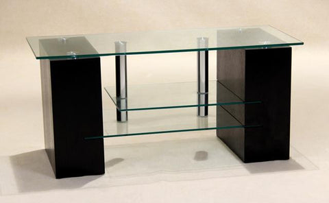 Glass - Wood Frame TV unit