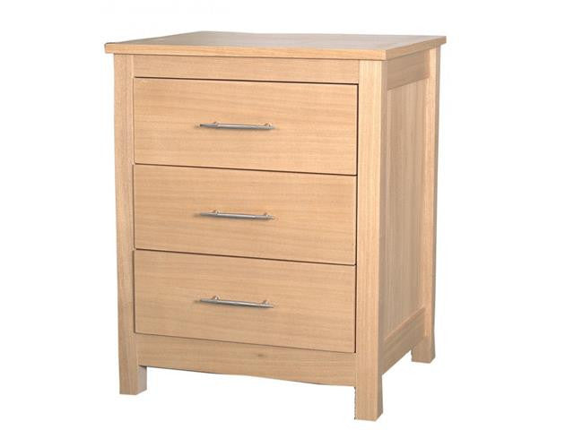 Cucina Solid Ash 3 Chestss Bedside Cabinet