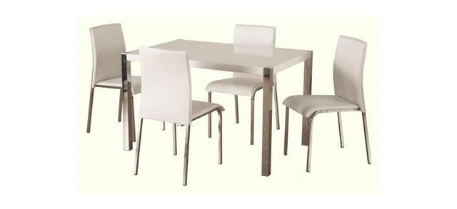 Charisma 4' Dining Set With 4 Chairs (White)