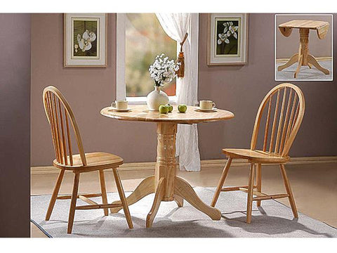 Madison Round Rubberwood Bistro Dining Set With 2 Chairs